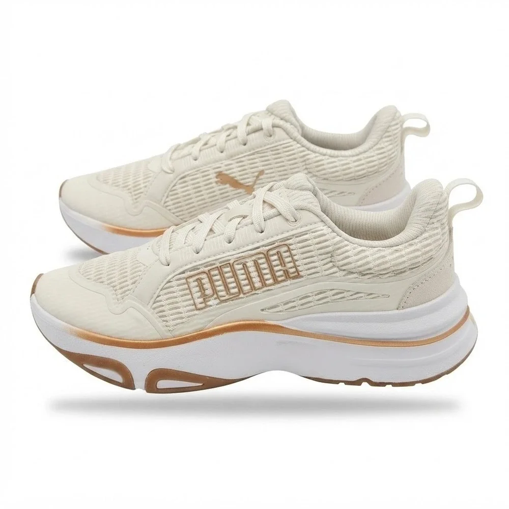 Puma Softride Divine Women 8.5 Gray Gold NWOB 310163-03 Running Sneakers